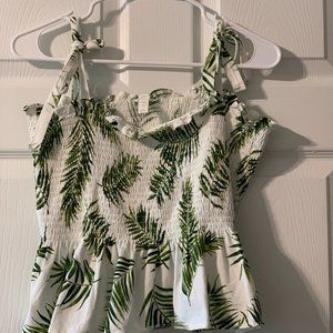 H&M tie shoulder crop top
